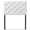 Baxton Studio Viviana White Upholstered Button-Tufted Twin Size Headboard 125-6973 - alternate 1